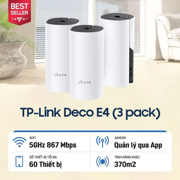 Thiết bị Router TP-Link Wi-Fi Mesh AC1200 Deco E4